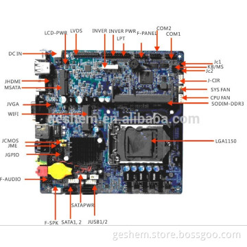 hot sale H81 Motherboard Stock Available x86 single board computer mini itx motherboard fanless industrial motherboard